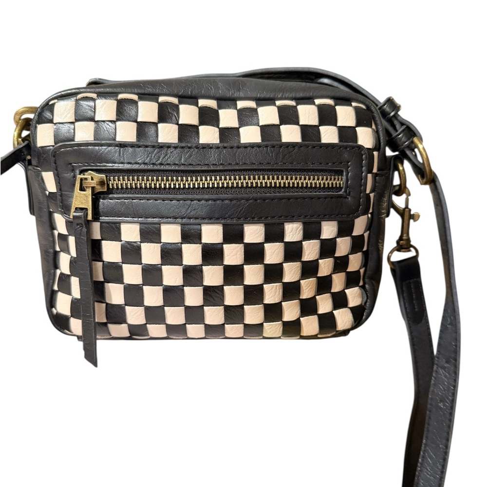 Universal Thread Woven Checkerboard Crossbody Bag - image 2